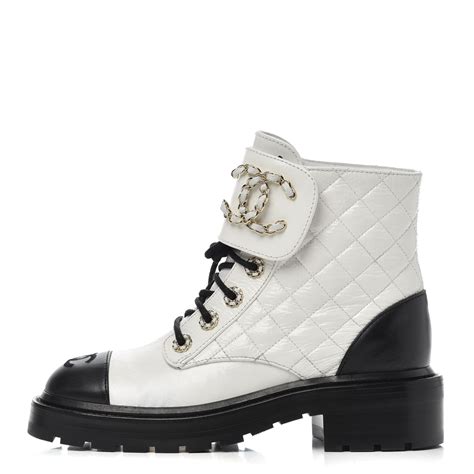 chanel white and black boots|chanel boots 2021 price.